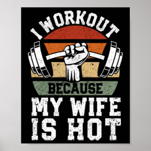 Lustiger Fitnessstudio-Fan Ich trainiere, weil mei Poster
