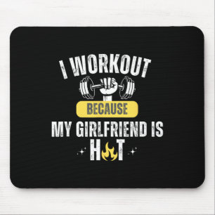 Lustiger Fitnessstudio Ich trainiere, weil meine F Mousepad