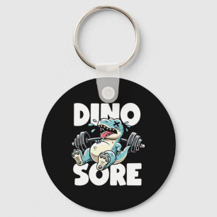 Lustiger Fitnessstudio-Workout Dinosaurier Gewicht Schlüsselanhänger