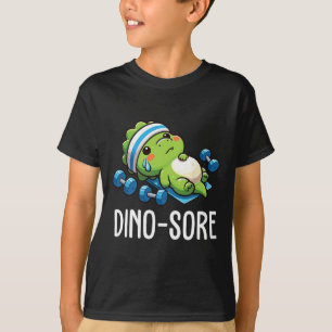 Lustiger Fitnessstudio-Workout-Dinosaurier-Gewicht T-Shirt