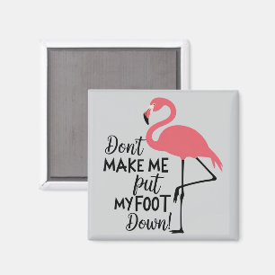 Lustiger Flamingo Bring Mich Nicht Dazu, Mein Bein Magnet