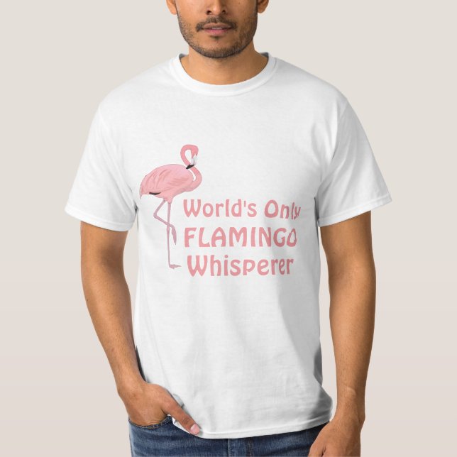 Lustiger Flamingo-Flüsterer T-Shirt (Vorderseite)