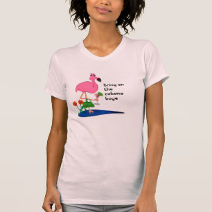 Lustiger Flamingo-Frauen Spitzen T-Shirt