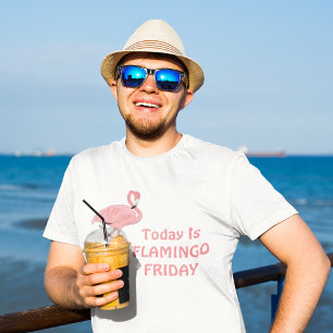 Lustiger Flamingo Freitag Thema T-Shirt