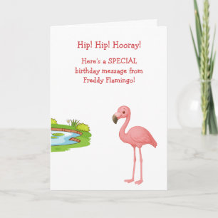 Lustiger Flamingo-Hüftalter Brenn Karte
