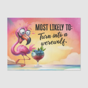 Lustiger Flamingo-Spruch zum Geburtstag  Seidenpapier
