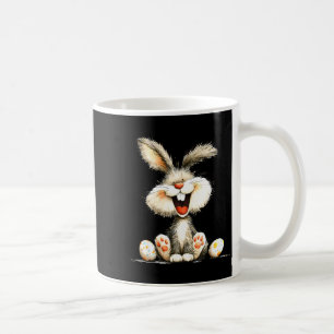 Lustiger flauschiger Hase mit wildem Fell, süße Ka Kaffeetasse