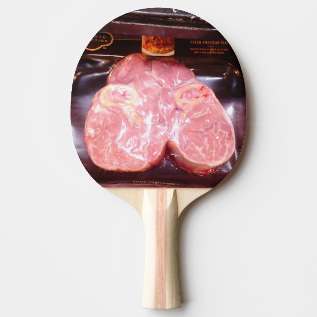 lustiger Fleischgag des Klingeln pong Tischtennis Schläger (Vorderseite)
