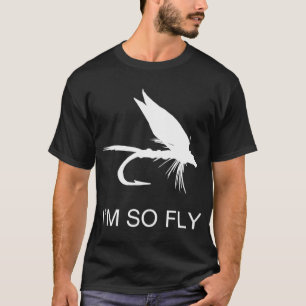 Lustiger Fliegenfischen Fisch Angeln Fischer Rute T-Shirt