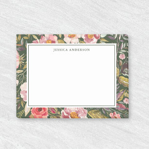 Lustiger floraler Personalisierter Name Post-it Klebezettel