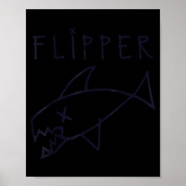 Lustiger Flossenfisch stirbt Sarkastische Grafik  Poster (Vorne)