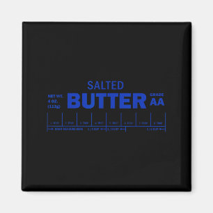 Lustiger Foodie-Bäcker backt gesalzene Butter Magnet