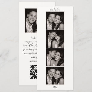 Lustiger Fotoautomaten-Hochzeits-QR-Code modern ho Save The Date