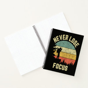 Lustiger Fotograf Kamera Verliert Nie Den Fokus Notizbuch