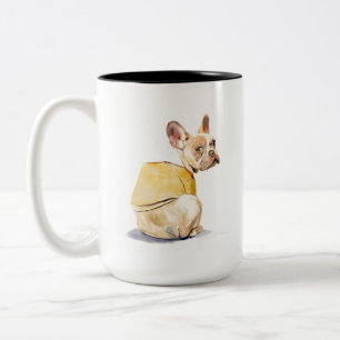 Lustiger Französische Bulldogge Becher – Frenchie Zweifarbige Tasse