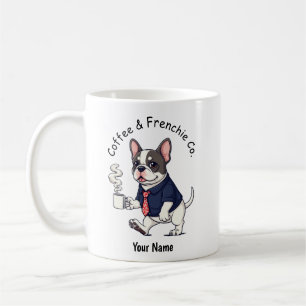 Lustiger Französischer Bulldogge Hund Geschäftsan Kaffeetasse