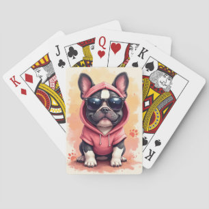 Lustiger Französischer Bulldogge Kawaii Hund Spielkarten