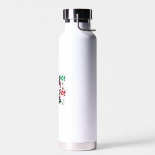 Lustiger Französischer Bulldogge Weihnachten Santa Trinkflasche