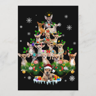 Lustiger Französischer Bulldogge Weihnachtsbaum Einladung