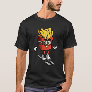 Lustiger französischer Fritten-Ski-Kartoffel-Pomme T-Shirt