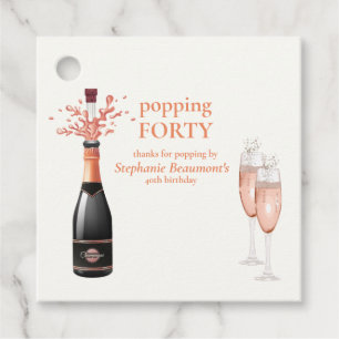 Lustiger Frauen Champagner-Korken 40. Geburtstag Geschenkanhänger