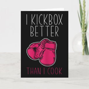 Lustiger Frauen-Kickboxer - Ich liebe Kickboxen Karte