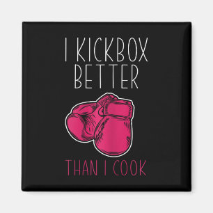 Lustiger Frauen-Kickboxer - Ich liebe Kickboxen Magnet