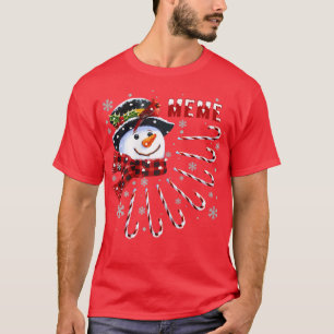 Lustiger Frauen-Meme-Weihnachtsschneemann mit Zuck T-Shirt