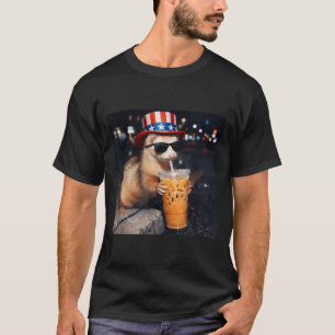 Lustiger Frettchen-Eiskaffee-Meme Retro Urban Gen T-Shirt