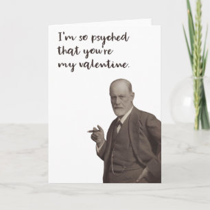 Lustiger Freud-Psychologie-Valentinstag Karte