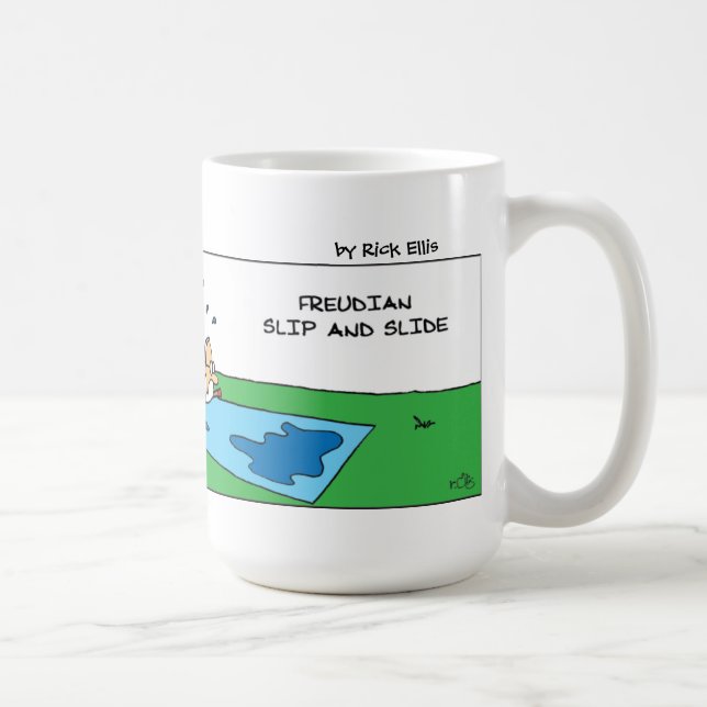 Lustiger Freudscher Versprecher und Rutschbahn Kaffeetasse (Rechts)