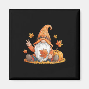 Lustiger Friedensgnom Halloween Erntedankfest Kürb Magnet
