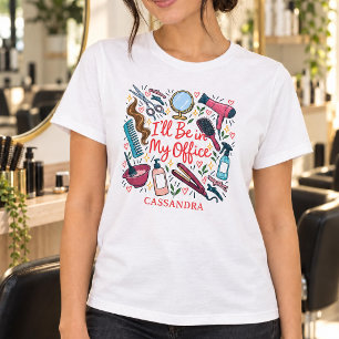 Lustiger Friseur Ich werde in meinem Büro sein Hai T-Shirt