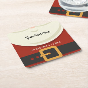 Lustiger Frohe Weihnachten Santa Claus Anzug Custo Rechteckiger Pappuntersetzer