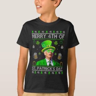 Lustiger Froher 4. St. Patricks Day Joe Biden Hör T-Shirt