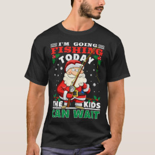 Lustiger Froher Fischweihnachten Santa Fisch T-Shirt