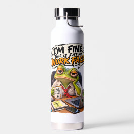 Lustiger Frosch-Arbeitsgesicht Edelstahl-Wasserfla Trinkflasche