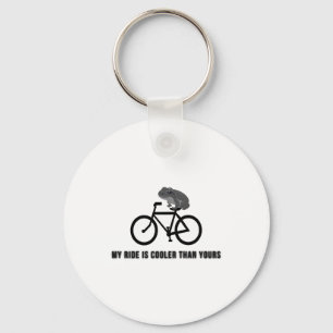 Lustiger Frosch auf Fahrrad T-Shirt Cooles Radfa Schlüsselanhänger