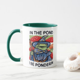 Lustiger Frosch-Becher – In the Pond Be Ponderin Tasse