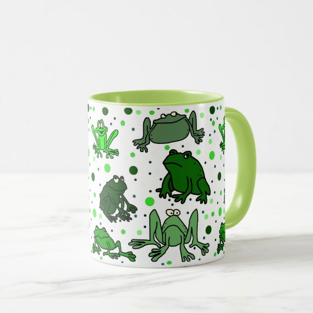 Lustiger Frosch Becher Tasse (VorderseiteRechts)