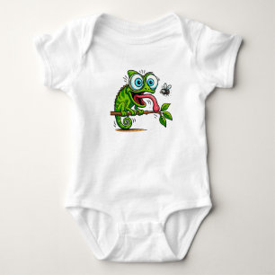 Lustiger Frosch, der Donut-Baby-Body isst - Cute Baby Strampler