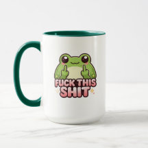 Lustiger Frosch Doppelte Mittelfinger