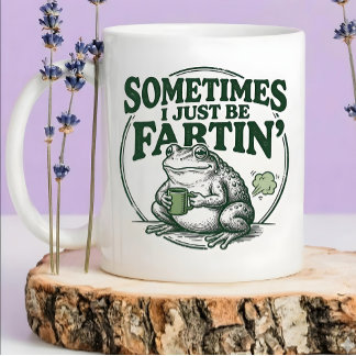 Lustiger Frosch-Furz-Becher Manchmal furze ich ein Zweifarbige Tasse