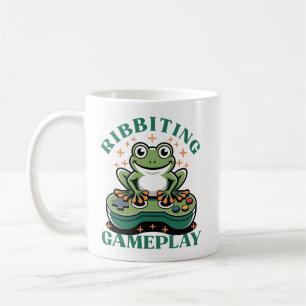 Lustiger Frosch-Gamer, Retro-Videospiel-Controller Kaffeetasse