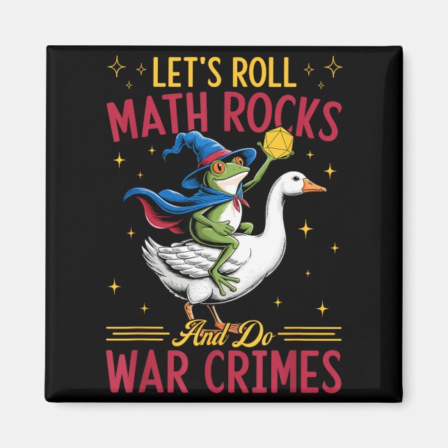 Lustiger Frosch Gans Let's Roll Design Magnet (Vorne)