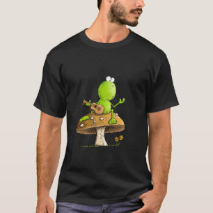 Lustiger Frosch Gitarrist Cottagecore Ästhetik Nat T-Shirt