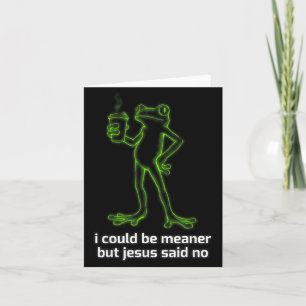 Lustiger Frosch Kaffeeliebhaber Sarkastisches Jesu Karte