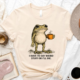 Lustiger Frosch-Kaffeeshirt   Sarkastisches Meme-T Tri-Blend Shirt