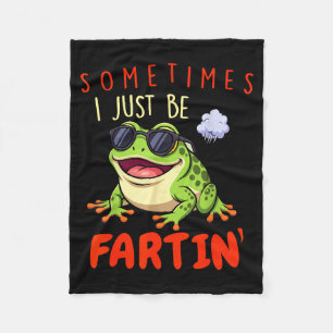 Lustiger Frosch Manchmal furze ich einfach Fleecedecke
