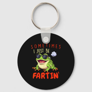 Lustiger Frosch Manchmal furze ich einfach Schlüsselanhänger